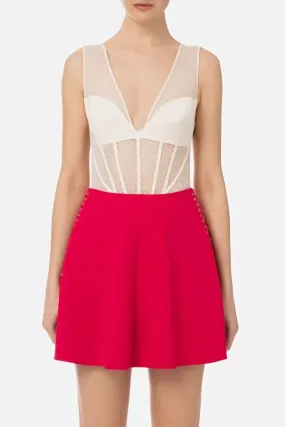ELISABETTA FRANCHI Body ricamato con disegno bustier