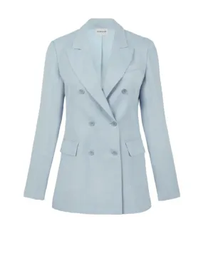 Light blue double-breasted jacket