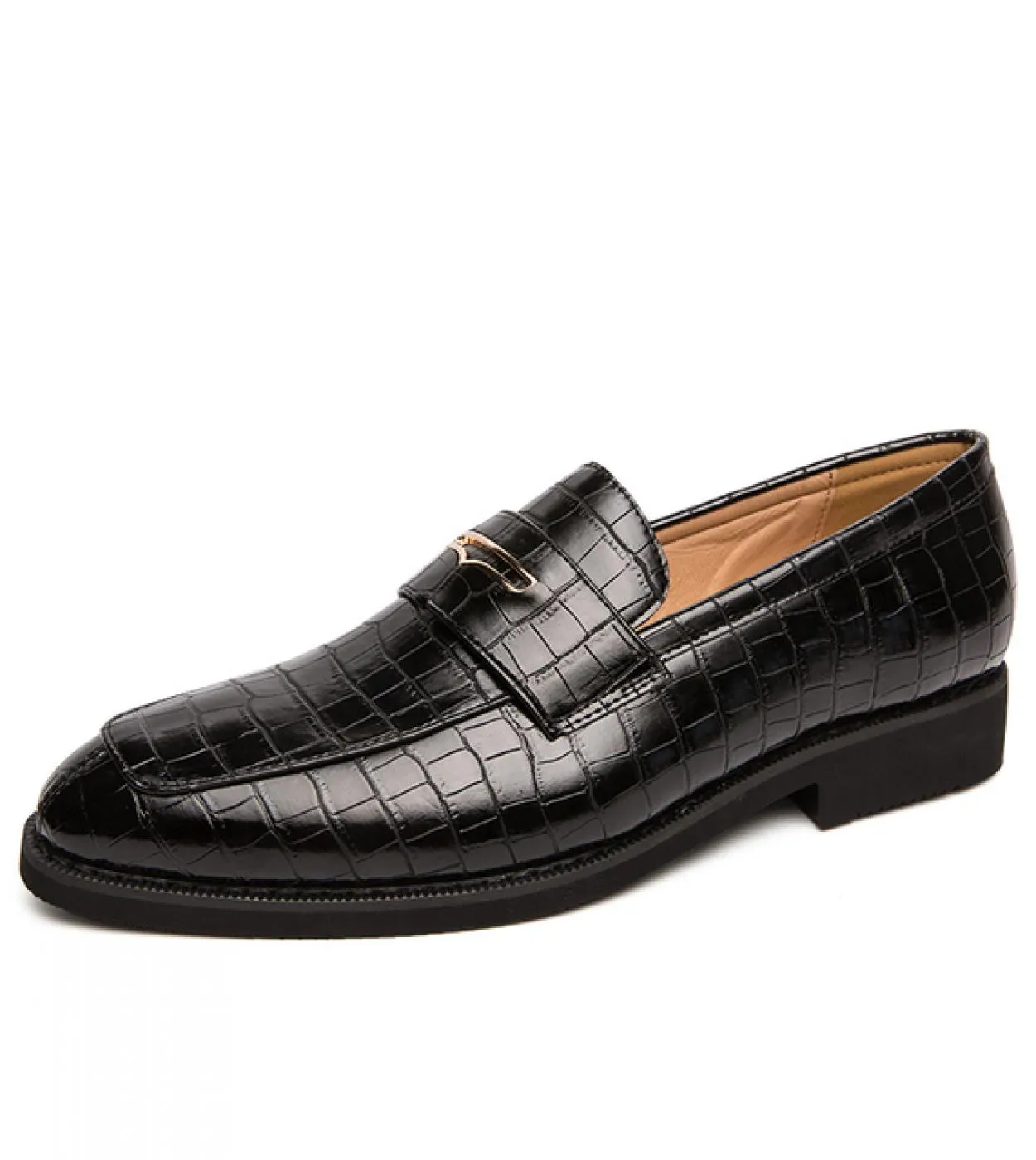 Nuovi mocassini Scarpe da uomo Pu Tinta unita Moda classica Casual Festa di nozze Coccodrillo quotidiano Modello Maschera Abito
